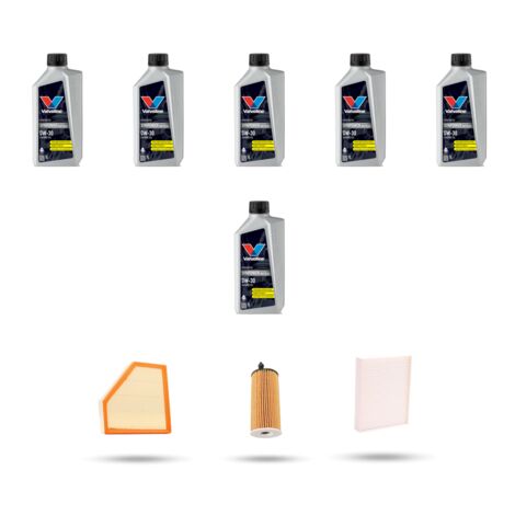 Kit tagliando 3 FILTRI e 6L OLIO compatibile con Bmw serie 3 (F30, F80,F31) 330E 185kw dal 2015