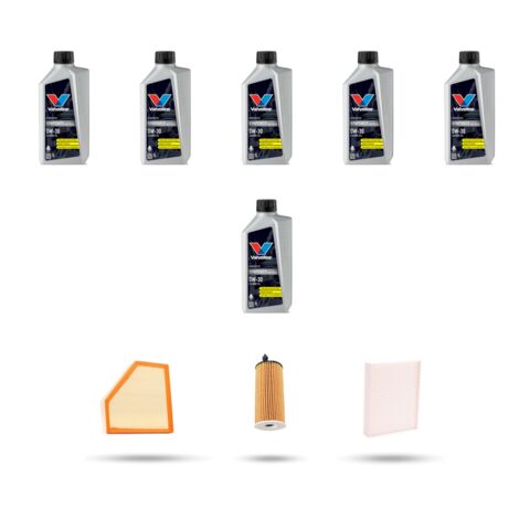 Kit tagliando 3 FILTRI e 6L OLIO compatibile con Bmw serie 4 (F32, F33, F36, F82) 420i 135kw dal 2016