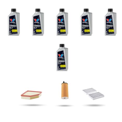 Kit tagliando 3 FILTRI e 6L OLIO compatibile con Bmw serie 5 (G30,G31,F90) 520i 125kw dal 2017