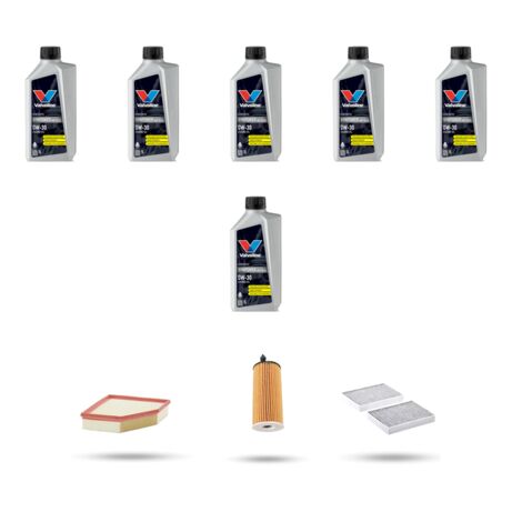 Kit tagliando 3 FILTRI e 6L OLIO compatibile con Bmw serie 5 (G30,G31,F90) 520i 155kw dal 2017