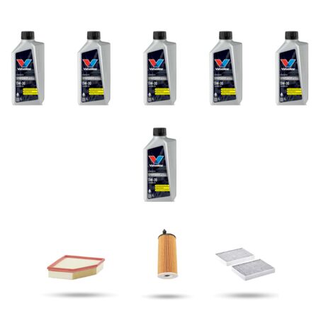 Kit tagliando 3 FILTRI e 6L OLIO compatibile con Bmw serie 5 (G30,G31,F90) 520i hybrid 135kw dal 2020