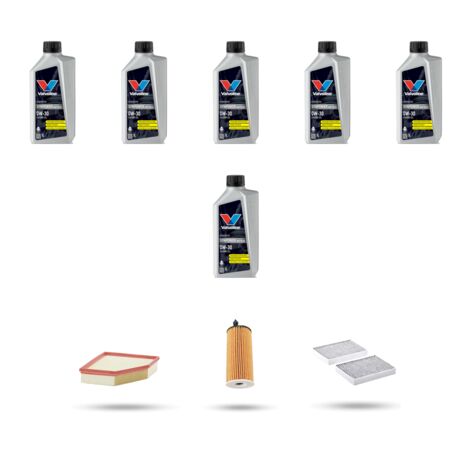 Kit tagliando 3 FILTRI e 6L OLIO compatibile con Bmw serie 5 (G30,G31,F90) 530e 200kw dal 2020