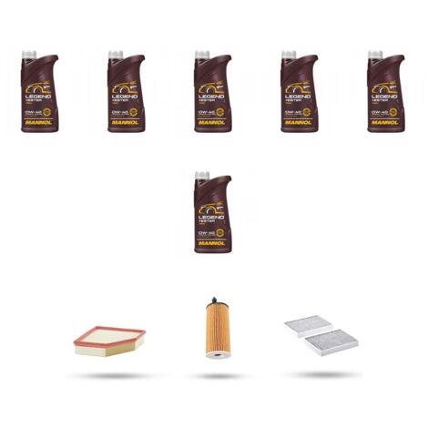 Kit tagliando 3 FILTRI e 6L OLIO compatibile con Bmw serie 5 (G30,G31,F90) 530e 200kw dal 2020