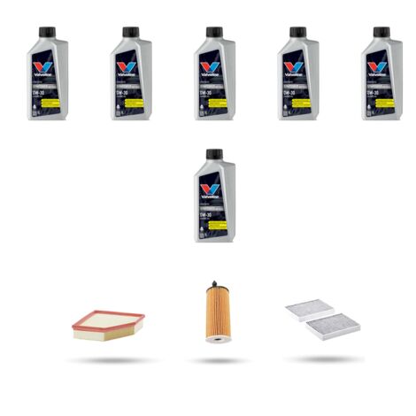 Kit tagliando 3 FILTRI e 6L OLIO compatibile con Bmw serie 5 (G30,G31,F90) 530e iPerformance 185kw dal 2017