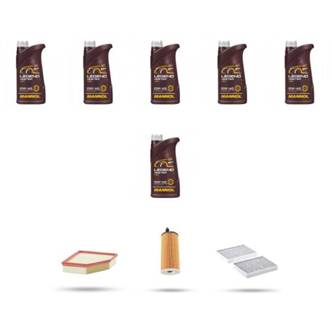 Kit tagliando 3 FILTRI e 6L OLIO compatibile con Bmw serie 6 (G32GT) 630i 183kw dal 2020