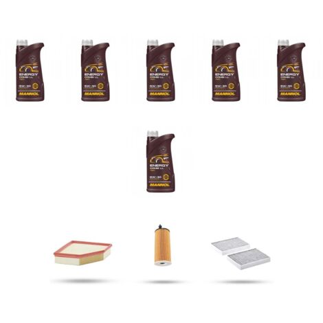 Kit tagliando 3 FILTRI e 6L OLIO compatibile con Bmw serie 7 (G11,G12) 730i 183kw dal 2015