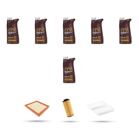 Kit tagliando 3 FILTRI e 6L OLIO compatibile con Bmw x1 (F48) 25i 170kw dal 2015