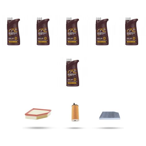 Kit tagliando 3 FILTRI e 6L OLIO compatibile con Bmw x3 (G01,F97) 20i 1.6 125kw dal 2018
