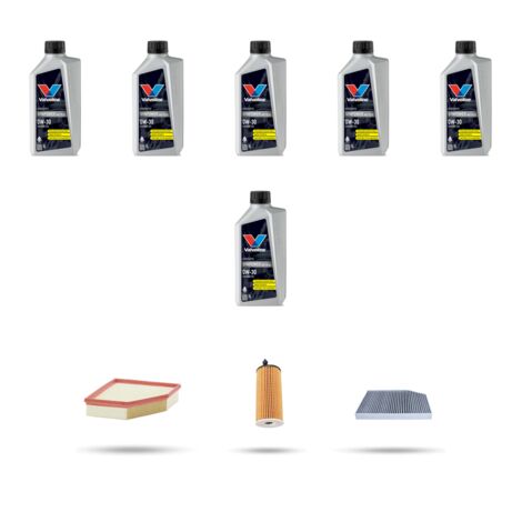Kit tagliando 3 FILTRI e 6L OLIO compatibile con Bmw x4 (G02,F98) 20i hybrid 135kw dal 2021