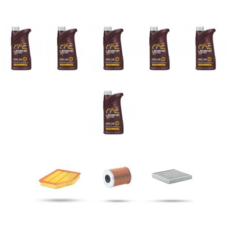 Kit tagliando 3 FILTRI e 6L OLIO compatibile con Bmw Z4(E85,E86) 3.2M 252kw dal 2006