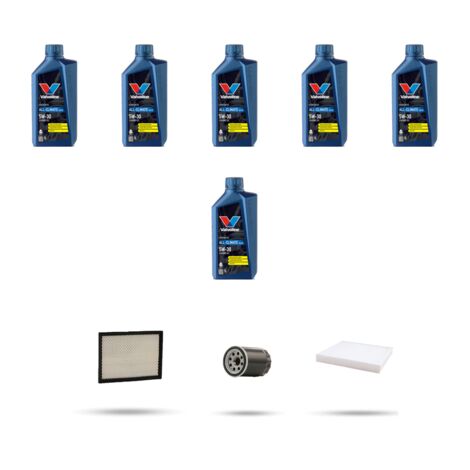 Kit tagliando 3 FILTRI e 6L OLIO compatibile con Chrysler 300c 3.5 186kw dal 2004 al 2010