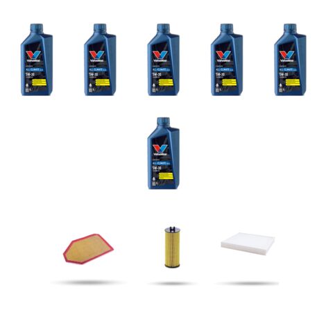 Kit tagliando 3 FILTRI e 6L OLIO compatibile con Chrysler 300c 3.6 215kw dal 2011