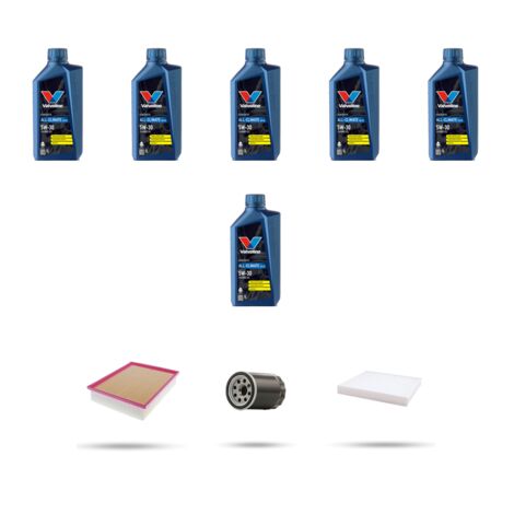 Kit tagliando 3 FILTRI e 6L OLIO compatibile con Chrysler Sebring 2.7 138kw dal 2007