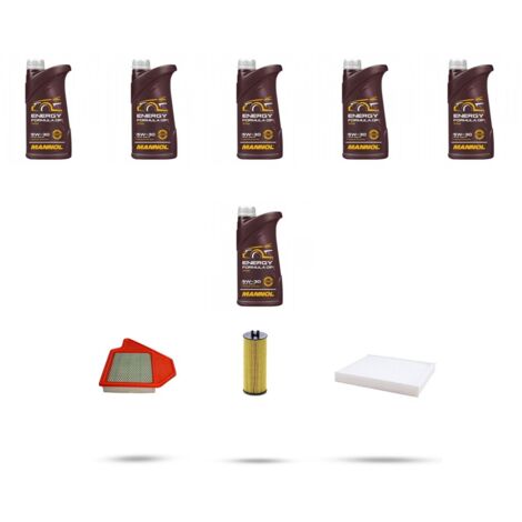Kit tagliando 3 FILTRI e 6L OLIO compatibile con Chrysler Voyager (RT) 3.6 208kw dal 2011