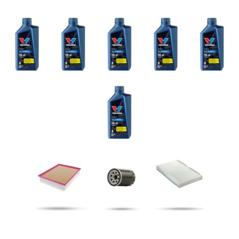 Kit tagliando 3 FILTRI e 6L OLIO compatibile con Citroen C4 2.0 16v WT 130kw dal 2004 al 2010