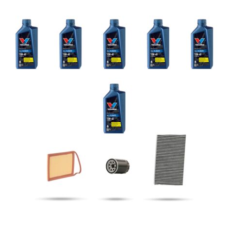 Kit tagliando 3 FILTRI e 6L OLIO compatibile con Citroen C5 3.0 v6 152kw dal 2004