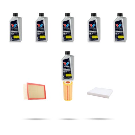 Kit tagliando 3 FILTRI e 6L OLIO compatibile con Cupra Formentor 2.0 TSI 180kw dal 2021