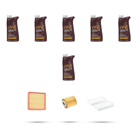 Kit tagliando 3 FILTRI e 6L OLIO compatibile con Fiat Scudo III 1.5 Multijet 88kw dal 2022