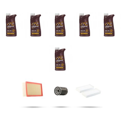 Kit tagliando 3 FILTRI e 6L OLIO compatibile con Fiat Scudo III 2.0 Multijet 106kw dal 2022
