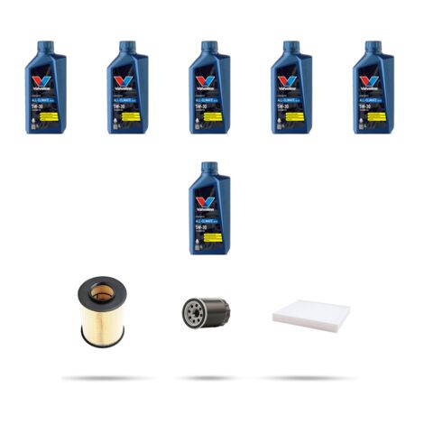 Kit tagliando 3 FILTRI e 6L OLIO compatibile con Ford Focus III 2.0 EcoBOOST ST 184kw dal 2012