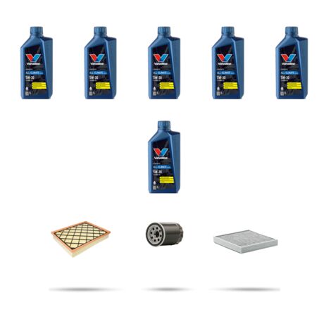 Kit tagliando 3 FILTRI e 6L OLIO compatibile con Ford Galaxy III 2.0 Ecoboost 176kw dal 2015