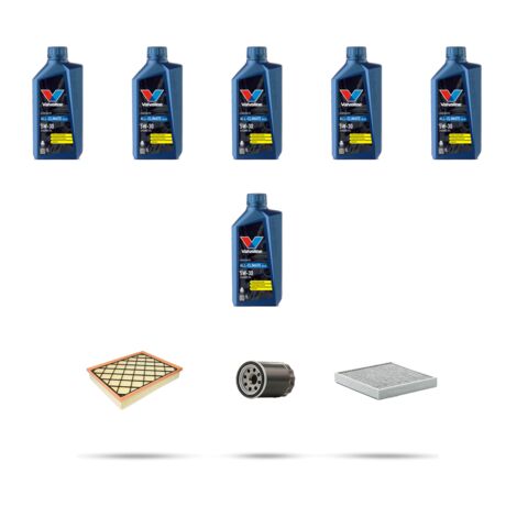 Kit tagliando 3 FILTRI e 6L OLIO compatibile con Ford Mondeo V 2.0 EcoBoost 149kw dal 2014