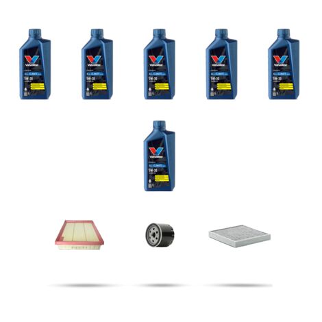 Kit tagliando 3 FILTRI e 6L OLIO compatibile con Ford S-Max II 2.5 Duratec 140kw dal 2021