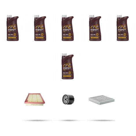Kit tagliando 3 FILTRI e 6L OLIO compatibile con Ford S-Max II 2.5 Duratec 140kw dal 2021