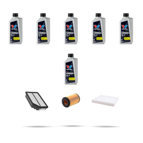 Kit tagliando 3 FILTRI e 6L OLIO compatibile con Honda CR-V III 2.2 103kw dal 2007