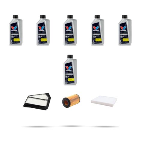 Kit tagliando 3 FILTRI e 6L OLIO compatibile con Honda CR-V III 2.2 110kw dal 2009