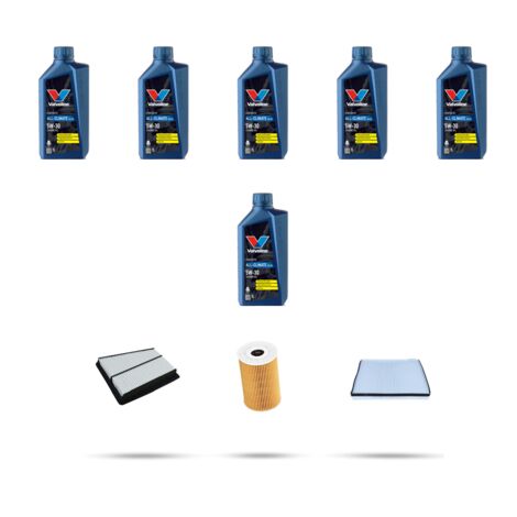 Kit tagliando 3 FILTRI e 6L OLIO compatibile con Hyundai Equus 3.8 GDi 246kw dal 2009