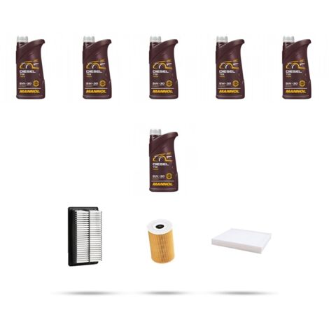 Kit tagliando 3 FILTRI e 6L OLIO compatibile con Hyundai i30 (PD,PDE) 1.6 CRDi 94kw dal 2018