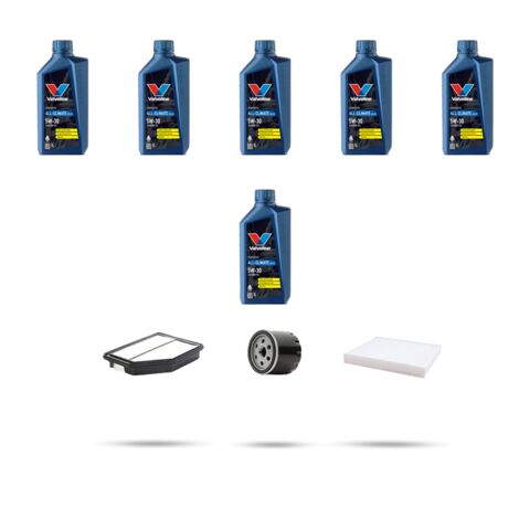 Kit tagliando 3 FILTRI e 6L OLIO compatibile con Infiniti FX 30d 175kw dal 2010