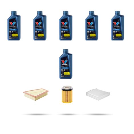 Kit tagliando 3 FILTRI e 6L OLIO compatibile con Infiniti Q30 2.0 155kw dal 2015
