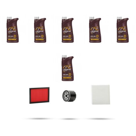 Kit tagliando 3 FILTRI e 6L OLIO compatibile con Infiniti Q60 3.0 T 298kw dal 2016