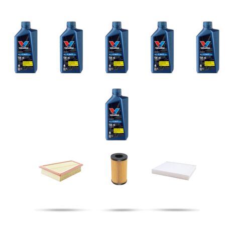 Kit tagliando 3 FILTRI e 6L OLIO compatibile con Jaguar XE (x760) 2.0 147kw dal 2015
