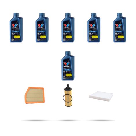 Kit tagliando 3 FILTRI e 6L OLIO compatibile con Jeep Cherokee IV (KL) 3.2 200kw dal 2013