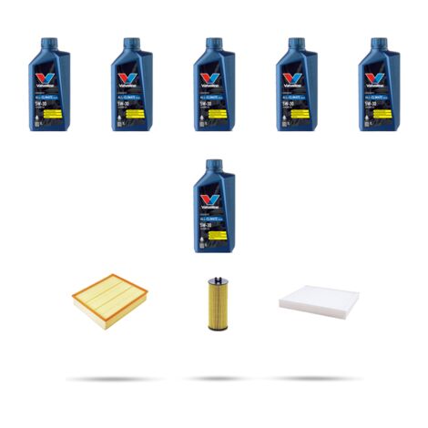 Kit tagliando 3 FILTRI e 6L OLIO compatibile con Jeep Grand Cherokee IV (WK,Wk2) 3.6 V6 210kw dal 2010