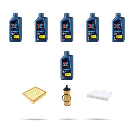 Kit tagliando 3 FILTRI e 6L OLIO compatibile con Jeep Grand Cherokee IV (WK,Wk2) 3.6 VVT 213kw dal 2016