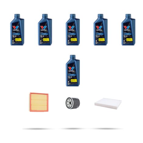Kit tagliando 3 FILTRI e 6L OLIO compatibile con Kia Carens III 1.6 16V 93kw dal 2009