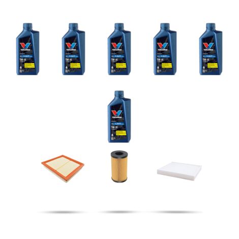 Kit tagliando 3 FILTRI e 6L OLIO compatibile con Land Rover Discovery Sport 2.0 177kw dal 2014