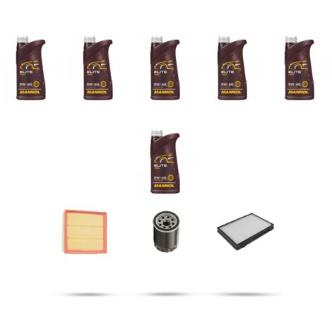 Kit tagliando 3 FILTRI e 6L OLIO compatibile con Land Rover Freelander I (L314) 2.5 V6 130kw dal 2000