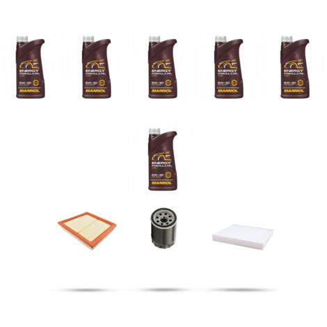 Kit tagliando 3 FILTRI e 6L OLIO compatibile con Land Rover Freelander II (L359) 2.0 177kw dal 2011