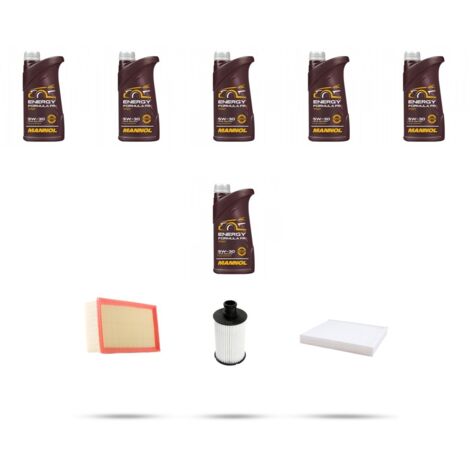 Kit tagliando 3 FILTRI e 6L OLIO compatibile con Land Rover Sport II (LW,L494) 3.0 250kw dal 2013