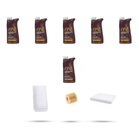 Kit tagliando 3 FILTRI e 6L OLIO compatibile con Lexus Nx 200 110kw dal 2014