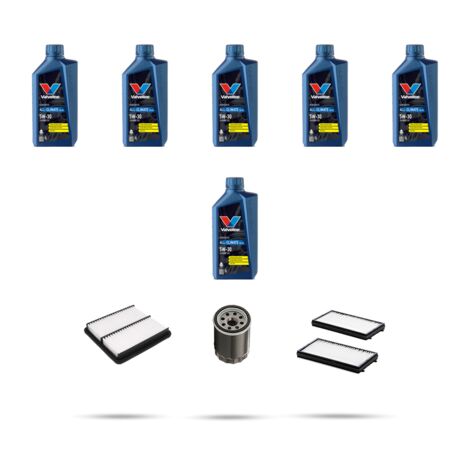 Kit tagliando 3 FILTRI e 6L OLIO compatibile con Mazda 3 (BL) 2.3 Turbo 191kw dal 2009