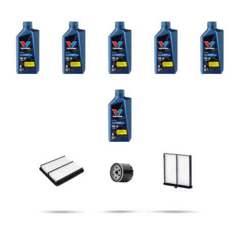 Kit tagliando 3 FILTRI e 6L OLIO compatibile con Mazda 3 (BM) 1.5 Skyactiv-G 120 88kw dal 2013