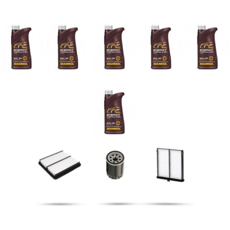 Kit tagliando 3 FILTRI e 6L OLIO compatibile con Mazda 3 (BP) 1.8 Skyactive D 85kw dal 2019
