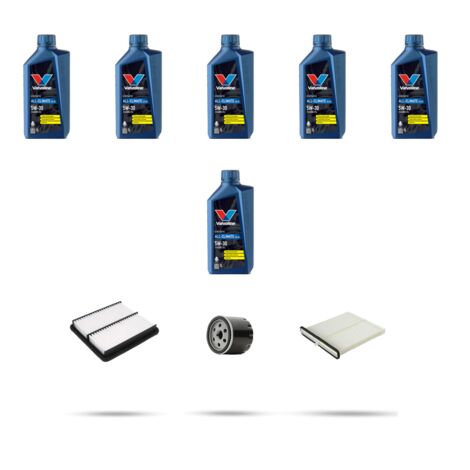 Kit tagliando 3 FILTRI e 6L OLIO compatibile con Mazda Cx-5 (KE) 2.0 Skyactiv-G 110kw dal 2012