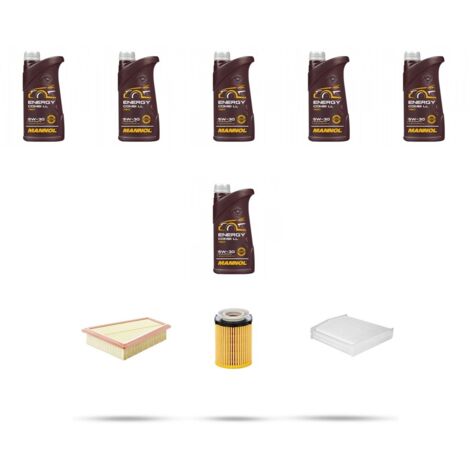Kit tagliando 3 FILTRI e 6L OLIO compatibile con Mercedes CLA (C117,X117) 180 90kw Dal 2013